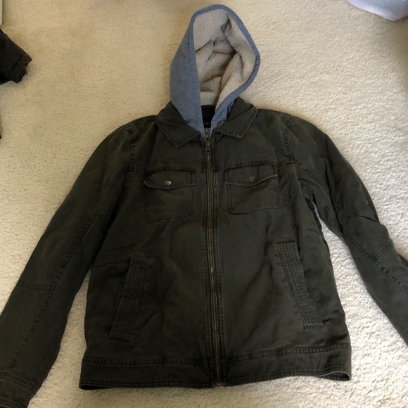 olive green guess coat